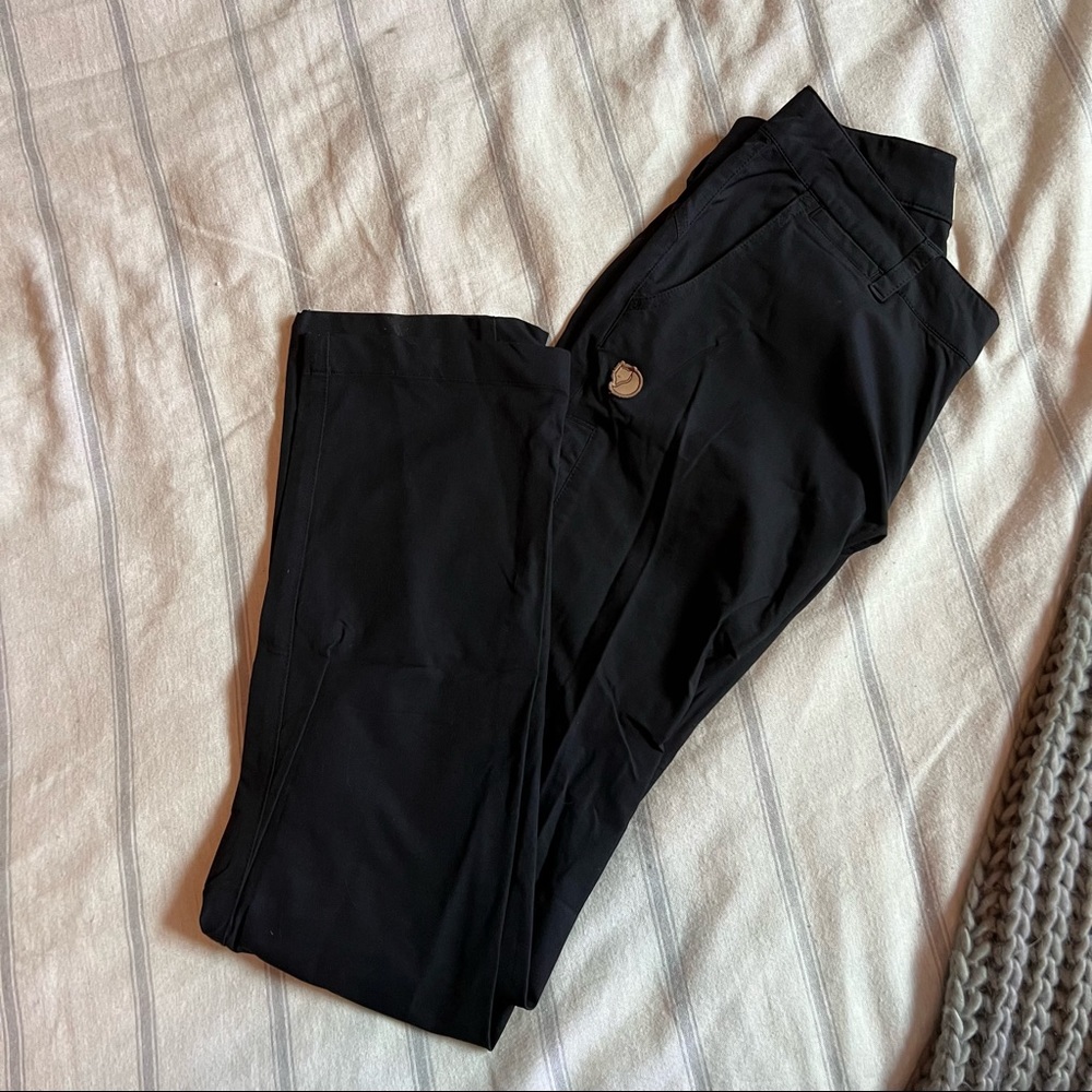 Black Fjallraven Abisko Stretch Trousers Size 27-28